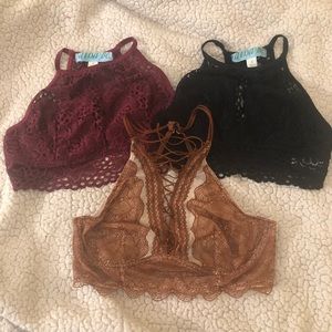 Victoria's Secret & Francesca's Set of 3 Bralettes